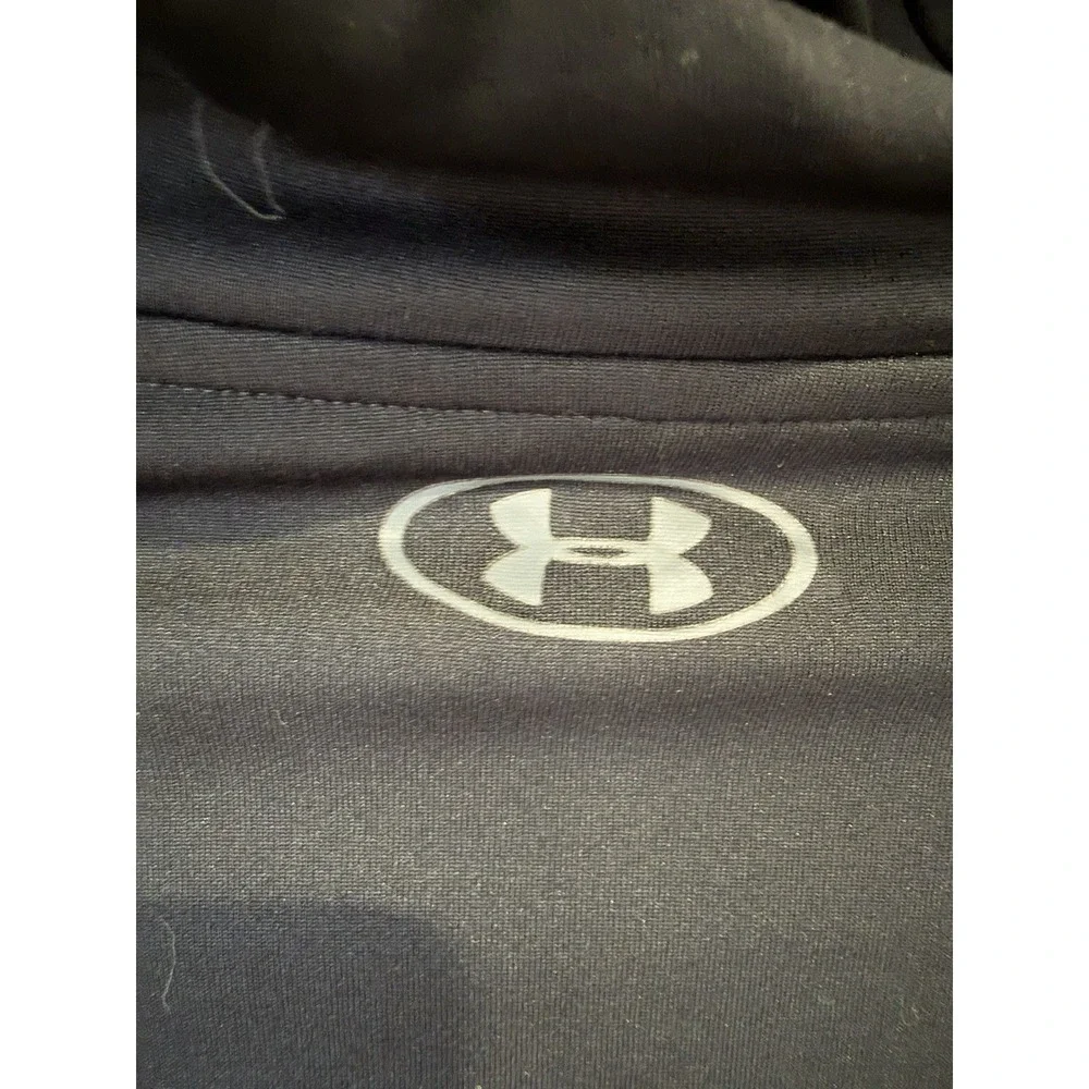 Under‎ Armour Black Loose Heatgear Pullover Hoodie Hand Pockets Size Medium